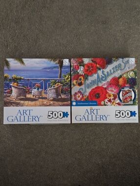 Coatal View And Florals 500 Piece Puzzle